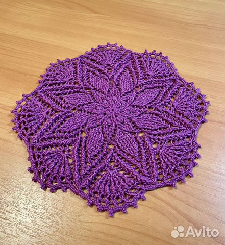 Салфетки вязаные крючком 21-27см