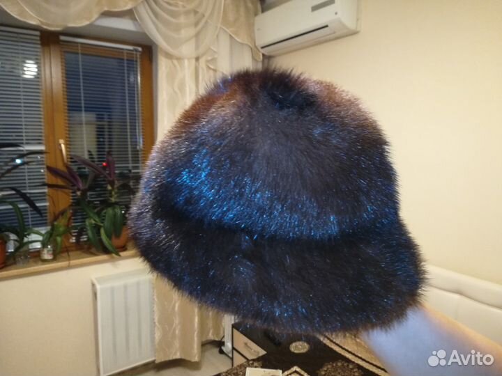 Норковая шапка-шляпа