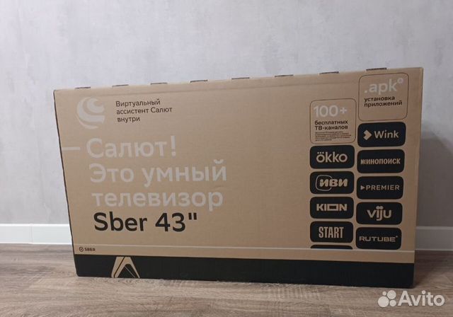 Новый смарт телевизор Сбер Sber 43