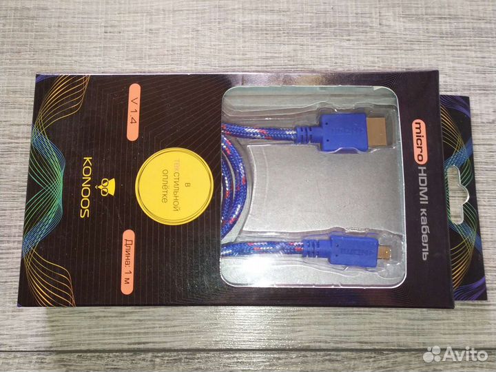 Кабель hdmi-microhdmi Konoos 1м
