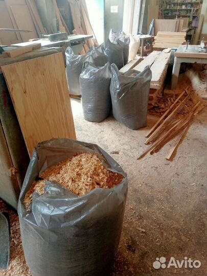 Опилки стружка в мешках