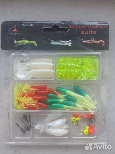 Офс.крючки,набор для джига,леска, держ.крючка