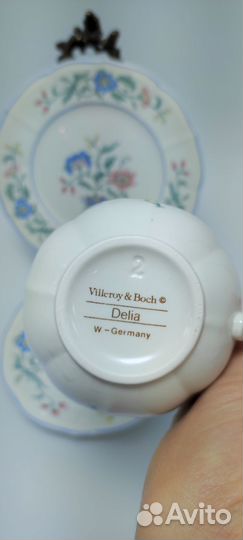 Кофейная пара тройка Villeroy & Boch фарфор Д5161