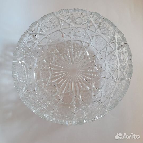 Ваза хрустальная фруктовница винтаж