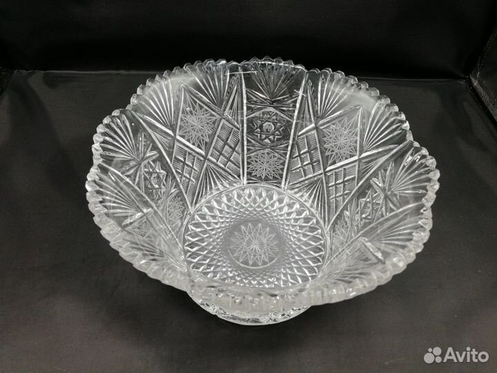 Ваза для фруктов конфетница 23*12 см Хрусталь