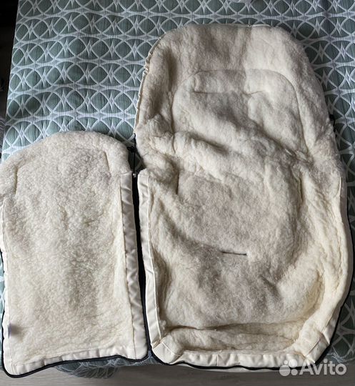 Зимний конверт в коляску на овчине