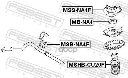 Опора переднего амортизатора MSS-NA4F Febest