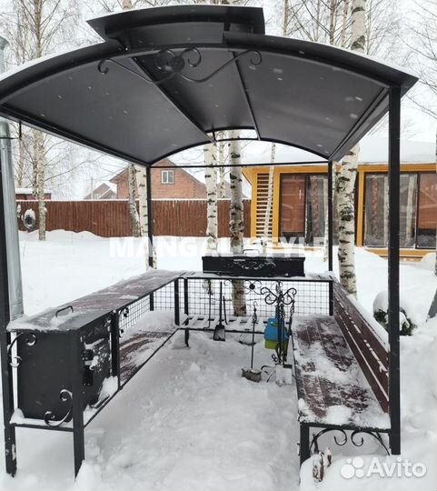 Мангал с крышей