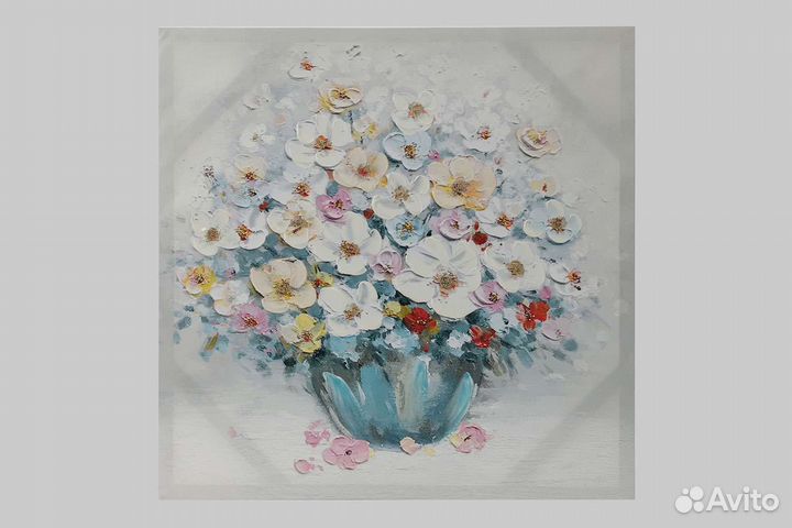 Картина 60х60 Цветы в вазе