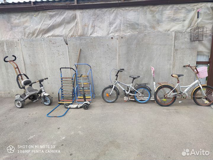 Велосипед взрос и детск. Санка. Коляска. Скейтборд
