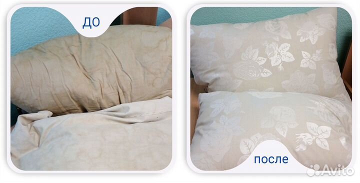 Чистка подушек, одеял, перин