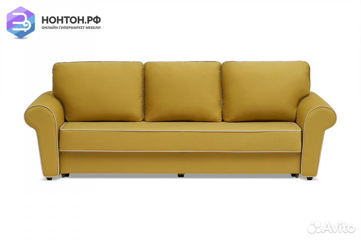 Диван еврокнижка Прованс 3-х местный горчичный