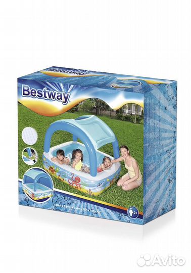 Бассейн детский bestway с навесом