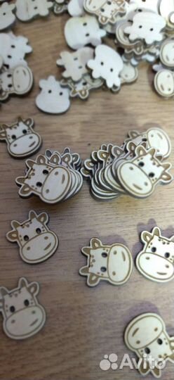 Пуговицы деревянные