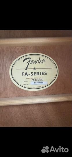 Акустическая гитара fender