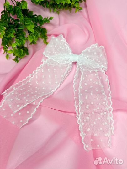 Бант для волос ручной работы