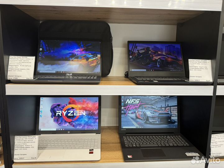Офисные и игровые ноутбуки с гарантией