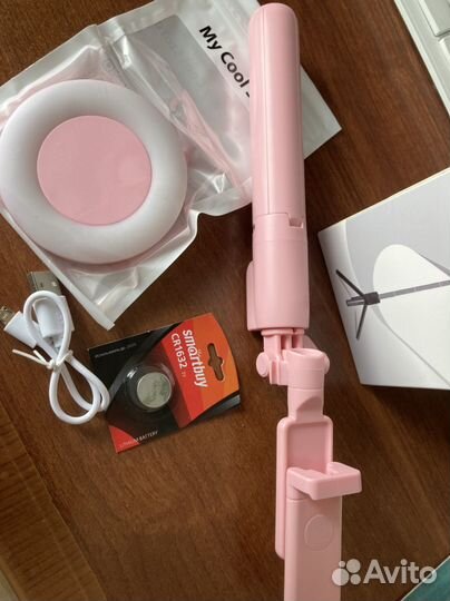 Селфи палка для смартфона с подсветкой