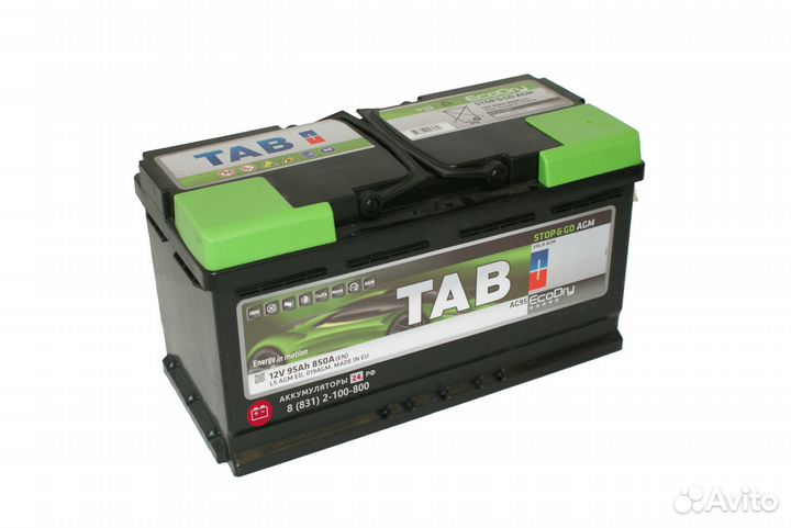 Автомобильный аккумулятор TAB AGM 60а 680en