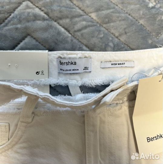 Юбка джинсовая Bershka 34 XS-S белая