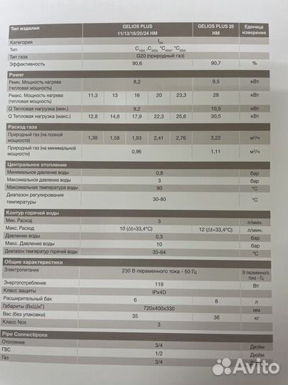 Газовый котел двухконтурный новый 24 квт