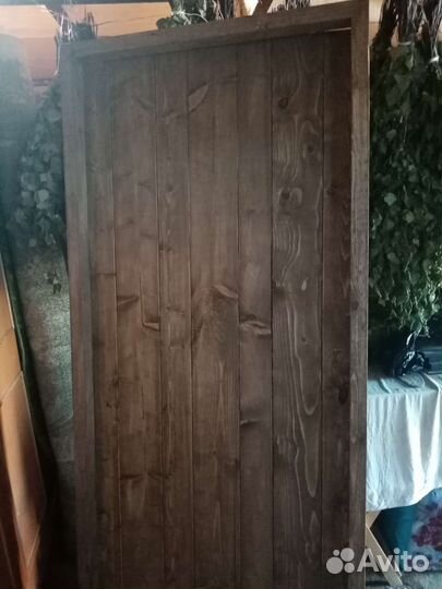Дверь входная банная деревянная с коробкой