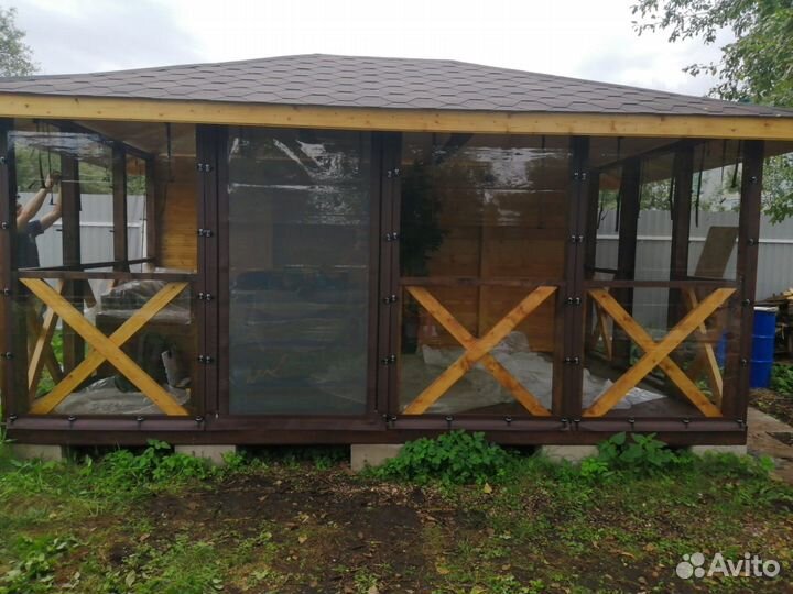 Мягкие окна для беседки