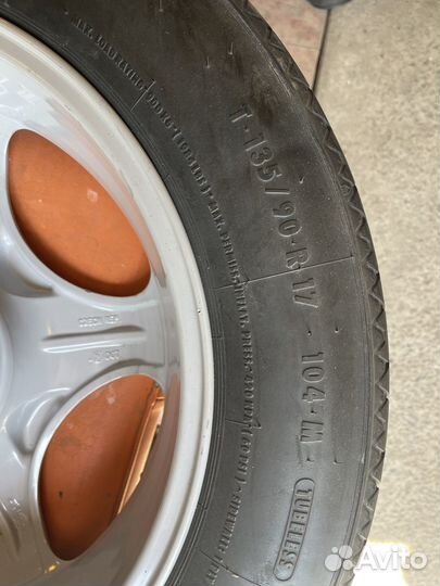 Запасное колесо докатка 135/90 R17 5*120 цо 72,6