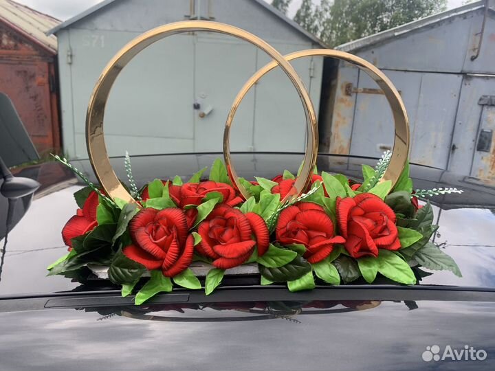 Кольца на машину свадебные