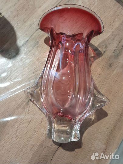 Редкая,Чешская винтажная ваза