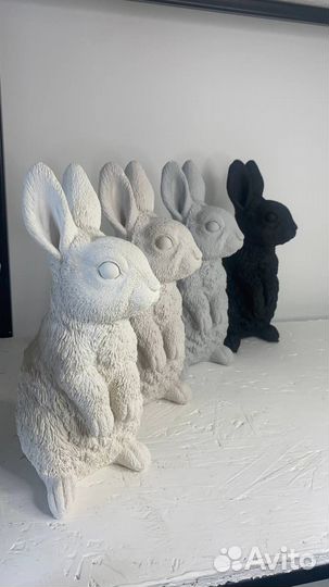 Статуэтка Заяц/Пасхальный/Символ нового года/Гипс