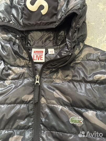 Микропуховик lacoste x supreme