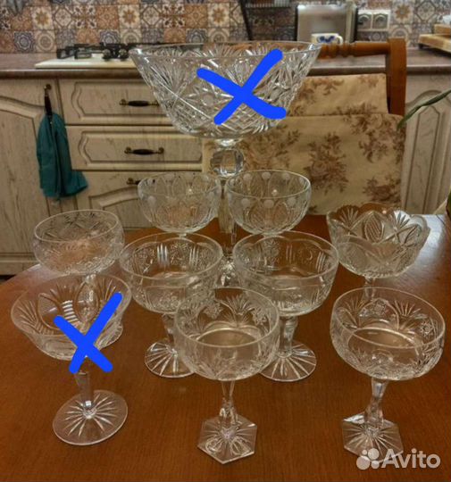 Вазы, хрусталь, посуда добор