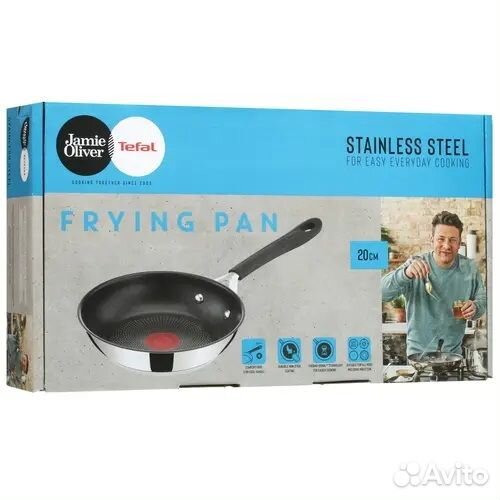Новая Сковорода Tefal Jamie Oliver E3030274, 20 см