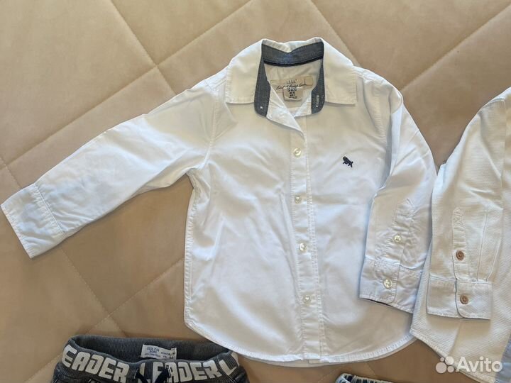 Рубашка hm 92, джинсы gloria geens 92