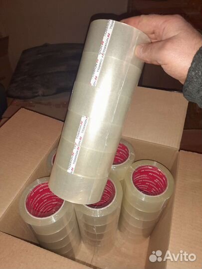 Скотч 66м 100м 120м 150м. Стрейч Прозрачный Белый