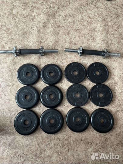 Спортивные блины 1, 1,25, 5 кг. и грифы