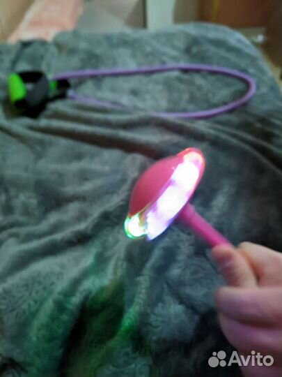 Скакалка на ногу, новая, розовая