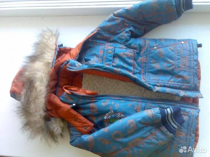 Варежки (новые) +комбинезон с курткой