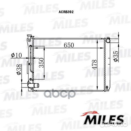 Радиатор lexus RX300 3.0 A/T (паяный) 02- acrb3
