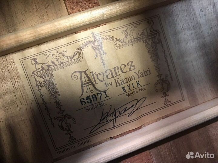 Alvarez Kazuo Yairi Koa WY1K