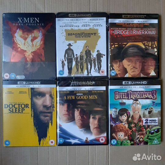 4K ultra HD диски с фильмами лицензия