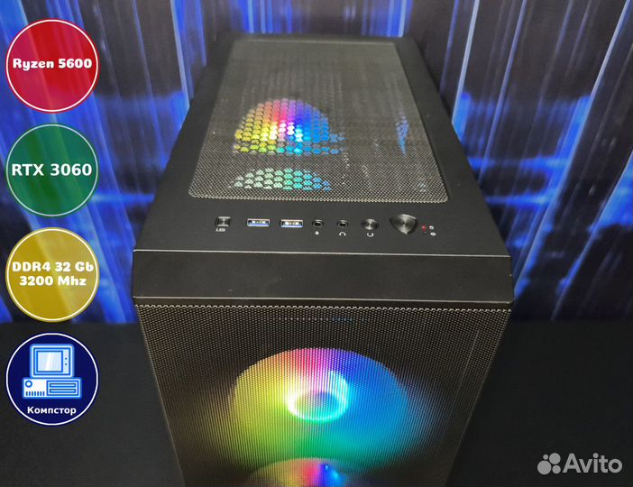 Сборка игрового пк AMD5600-RTX3050-32DDR4-ESF0-A520