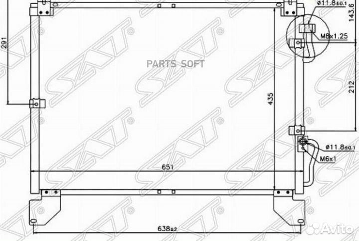 Радиатор кондиционера ссанг Йонг Рекстон I 02