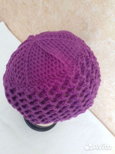 Берет/шапка сетка-узор