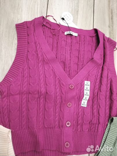 Жилет вязаный Stradivarius S, M.Новый с биркой