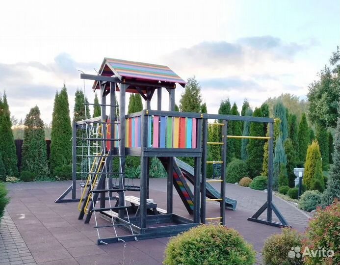 Игровые деревянные площадки для детей