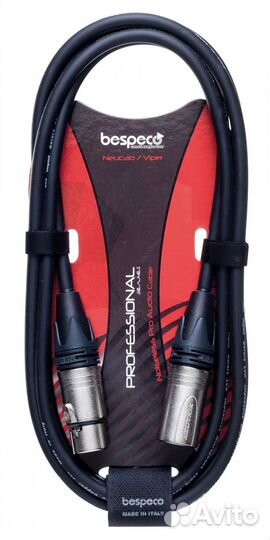 Кабель микрофонный Bespeco ncmb1000 (XLR-XLR) 10 m