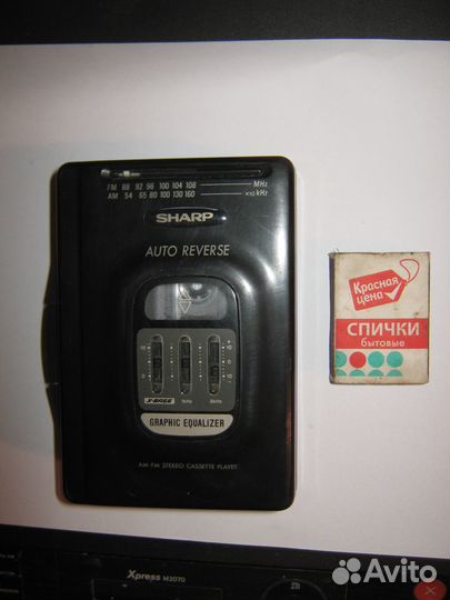 Плеер кассетник sharp auto revers винтаж,рабочий