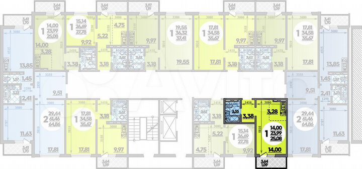 Квартира-студия, 25,1 м², 2/18 эт.